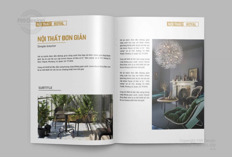 Thiết kế Catalogue nội thất Royal | [Tổng hợp 48 mẫu Catalogue MỚI]