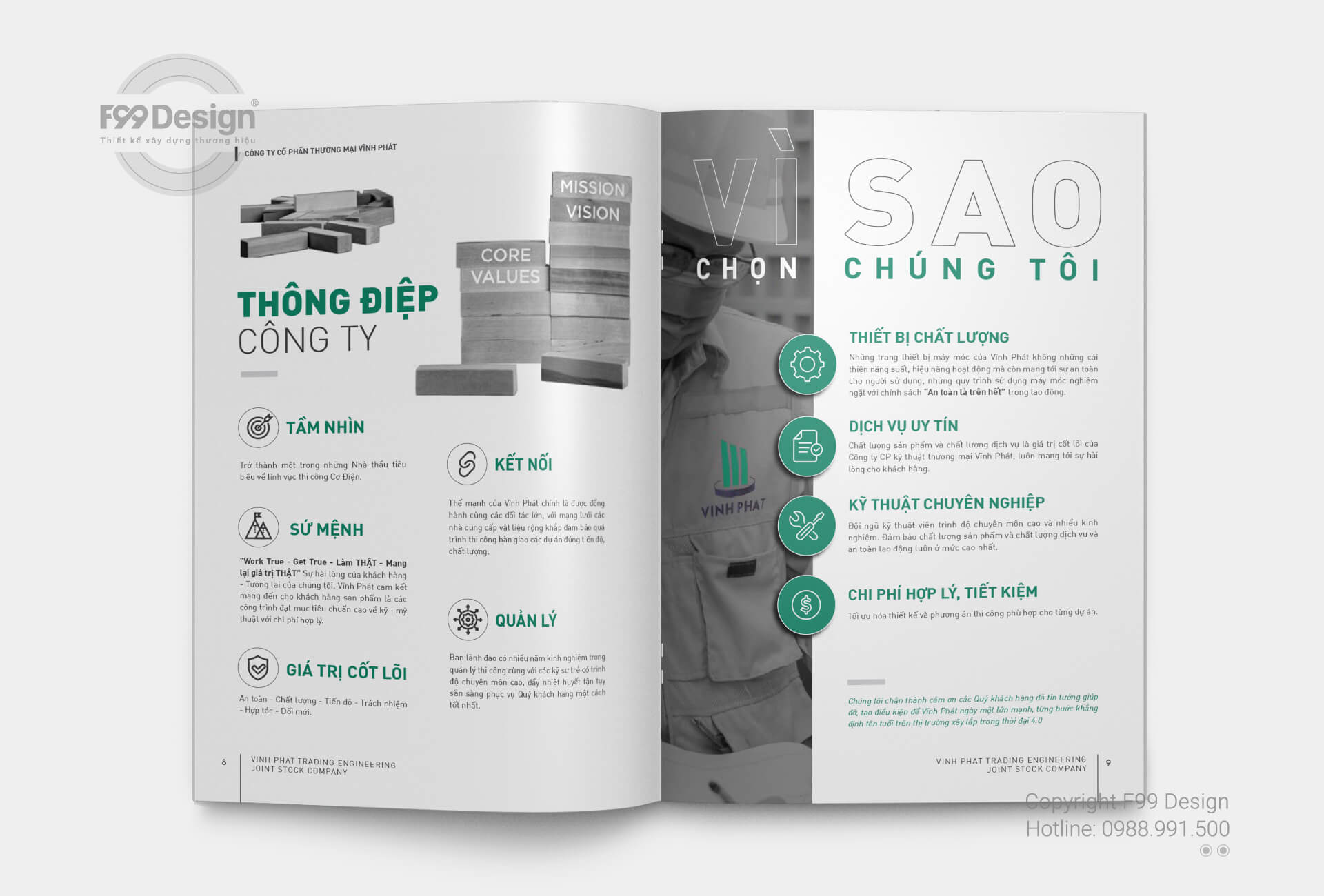 Profile công ty Cơ điện Vĩnh Phát - Thông điệp công ty