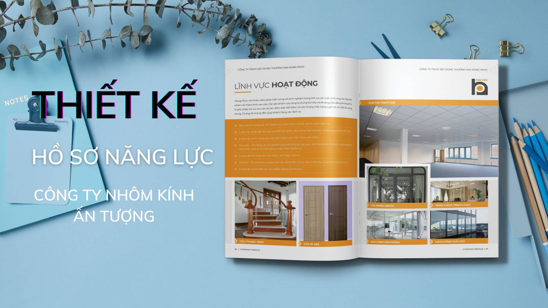 Thiết kế hồ sơ năng lực công ty nhôm kính
