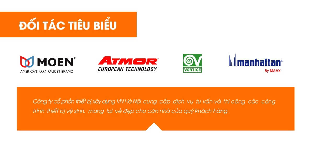 Đối tác tiêu biểu của công ty thiết bị vệ sinh